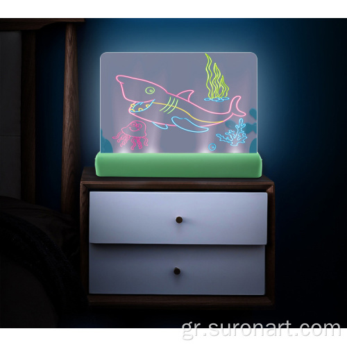 Τελευταία Προϊόντα Παιδικό 3D Magic Luminous Drawing Board